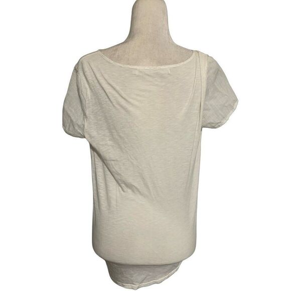 Michael Stars Womens Solid White Short Sleeve Top Xs Small Medium Large XL - Picture 2 of 5